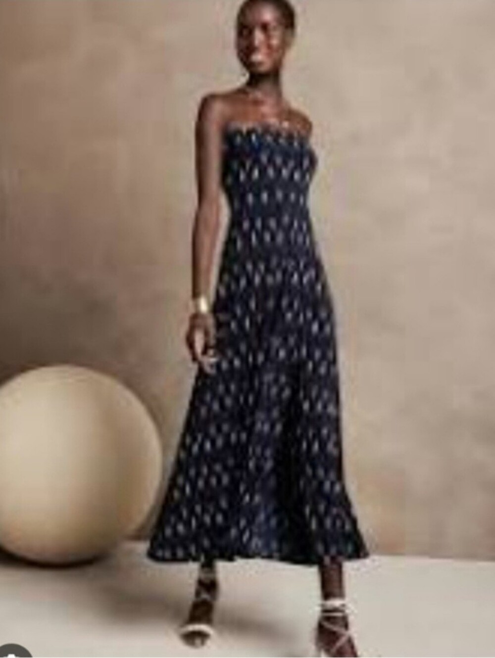❤️ NWT! BANANA REPUBLIC STRAPLESS MAXI DRESS WITH SLIT, LARGE